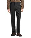 Emporio Armani Regular Fit Wool Trousers In Black