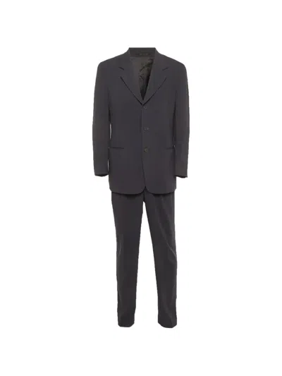 Pre-owned Emporio Armani Regular-fit Wool Suit In Gray