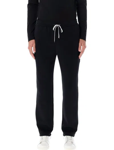 Emporio Armani Relaxed Fit Black Jogging Pants With Adjustable Waistband