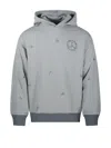 Emporio Armani Hooded Sweatshirt With Ribbed Cuffs And Hem In Grey