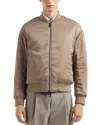 Emporio Armani Reversible Bomber Jacket In Green Grey