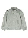 Emporio Armani Reversible Logo-jacquard Hooded Jacket In Green