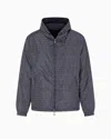 Emporio Armani Mens Texture Allover Patt Graphic-print Windbreaker Shell Jacket