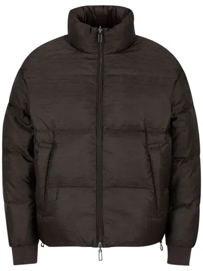 Emporio Armani Reversible Padded Jacket In Schwarz