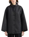 Emporio Armani Reversible Quilted Jacket In Black/grey