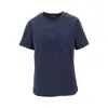 Emporio Armani Asv Winter Urbanism Capsule Collection Organic-jersey T-shirt With Logo Embroidery In Blue