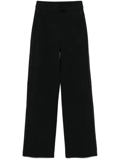 EMPORIO ARMANI RHINESTONE-EMBELLISHED TROUSERS