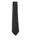 Emporio Armani Diamond-pattern Silk Tie In Black