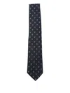 Emporio Armani Diamond-pattern Silk Tie In Blue