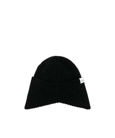 Emporio Armani Rib Knitted Hat In Black