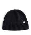 Emporio Armani Ribbed Beanie In Black