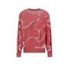Emporio Armani Wool Ribbed Camo Regular Fit Crewneck Sweater In Grey