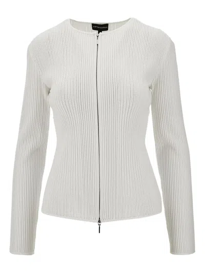 EMPORIO ARMANI RIBBED CARDIGAN