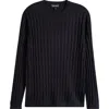 Emporio Armani Jacquard Wool And Silk Sweater In Blue