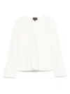 Emporio Armani Cotton Blazer Jacket With Shoulder Pads And Side Slit Pockets
