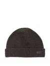 Emporio Armani Ribbed-knit Cashmere Beanie In Brown