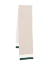 Emporio Armani Ribbed-knit Panelled Scarf In Neutral
