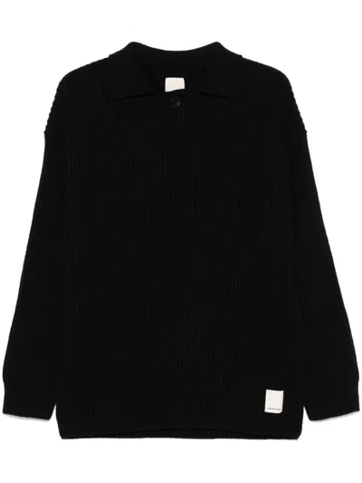 EMPORIO ARMANI RIBBED-KNIT POLO SHIRT