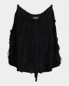 Emporio Armani Sleeveless Knit Top With Rouging Motif In Black