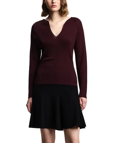 Emporio Armani Ribbed Sweater In White