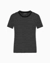 Emporio Armani Ribbed T-shirt With Striped Motif