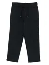 Emporio Armani Loose-fit Quilted Jersey Trousers In Black