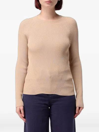 Emporio Armani Ribbed-knit Raglan-sleeve Sweater In Multi