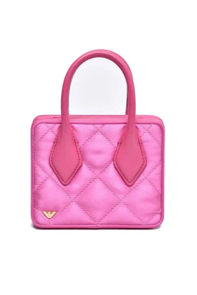 Emporio Armani Rigid Clutch Cotton Polyester - Fuchsia In Pink