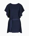 Emporio Armani Robe À Ceinture Bandeau En Crêpe Satin