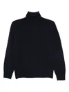 Emporio Armani Roll-neck Cashmere Sweater In Blue