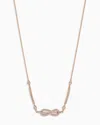 Emporio Armani Rose Gold-tone Brass Station Necklace In Multicoloured