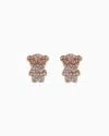 Emporio Armani Rose Gold-tone Brass Stud Earrings In Multicoloured