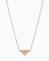 Emporio Armani Rose Gold-tone Steel Pendant Necklace And Earrings Set In Multicoloured