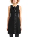 Emporio Armani Rosette Trim Dress In Black