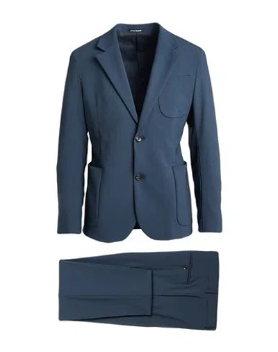 Emporio Armani Rotary Line Man Suit Slate Blue Size 42 Virgin Wool, Elastane