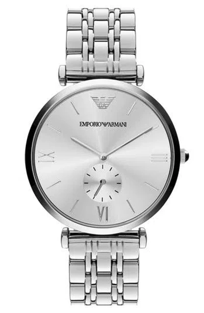 Emporio Armani Round Bracelet Watch, 40mm In Silver