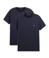 Emporio Armani Men's Logo Cotton T-shirt In Blue