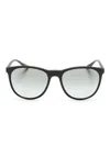 Emporio Armani Round-frame Sunglasses In Black