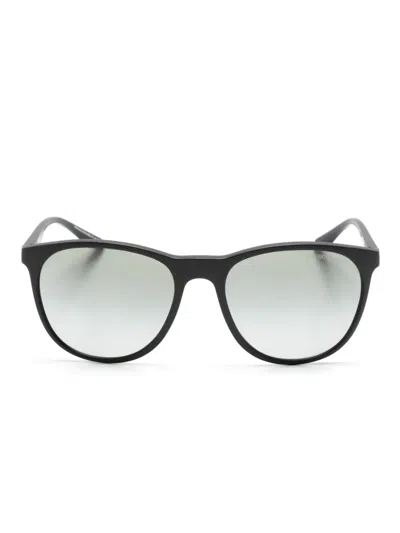 Emporio Armani Round-frame Sunglasses In Black