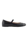 Emporio Armani Round Head Ballet Shoes In Black