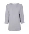 Emporio Armani Round-neck Blouse In Gray