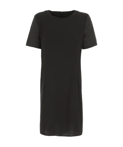 Emporio Armani Round-neck Dress In Blue