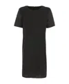 Emporio Armani Round Neck Dress In Black