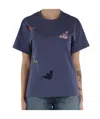 Emporio Armani Round Neck Short Sleeve T-shirt In Blue