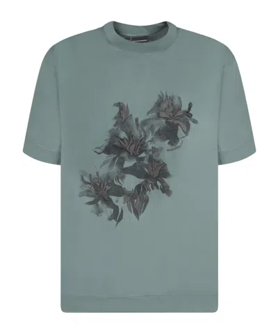 Emporio Armani Green Floral Print T-shirt