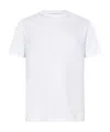 Emporio Armani White Logo Embroidery T-shirt In White