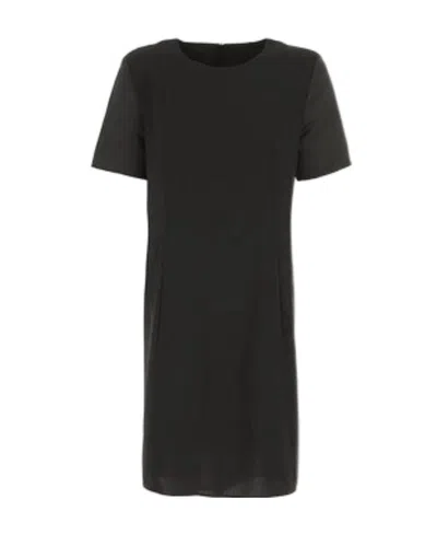 EMPORIO ARMANI ROUND NECK SHORT-SLEEVED DRESS