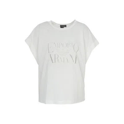 Emporio Armani Round Neck Short Sleeves In White