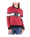 Emporio Armani Round-neck Sports Sweater In Red