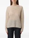 Emporio Armani Round-neck Sweater In Brown